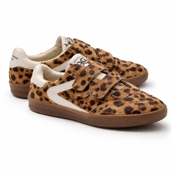Sam Edelman Talia Leopard Brahama Hair Velcro Sneakers 9 - Picture 1 of 9